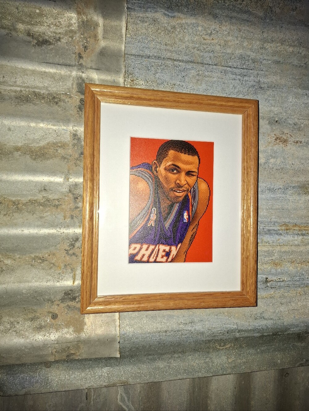 8 Bit Shawn Marion Retro NBA Phoenix Suns Framed Art Print By Neon Nicho